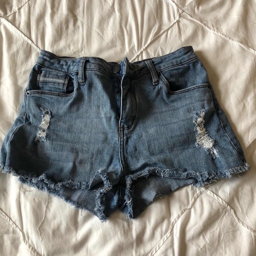 Distressed Jean Shorts